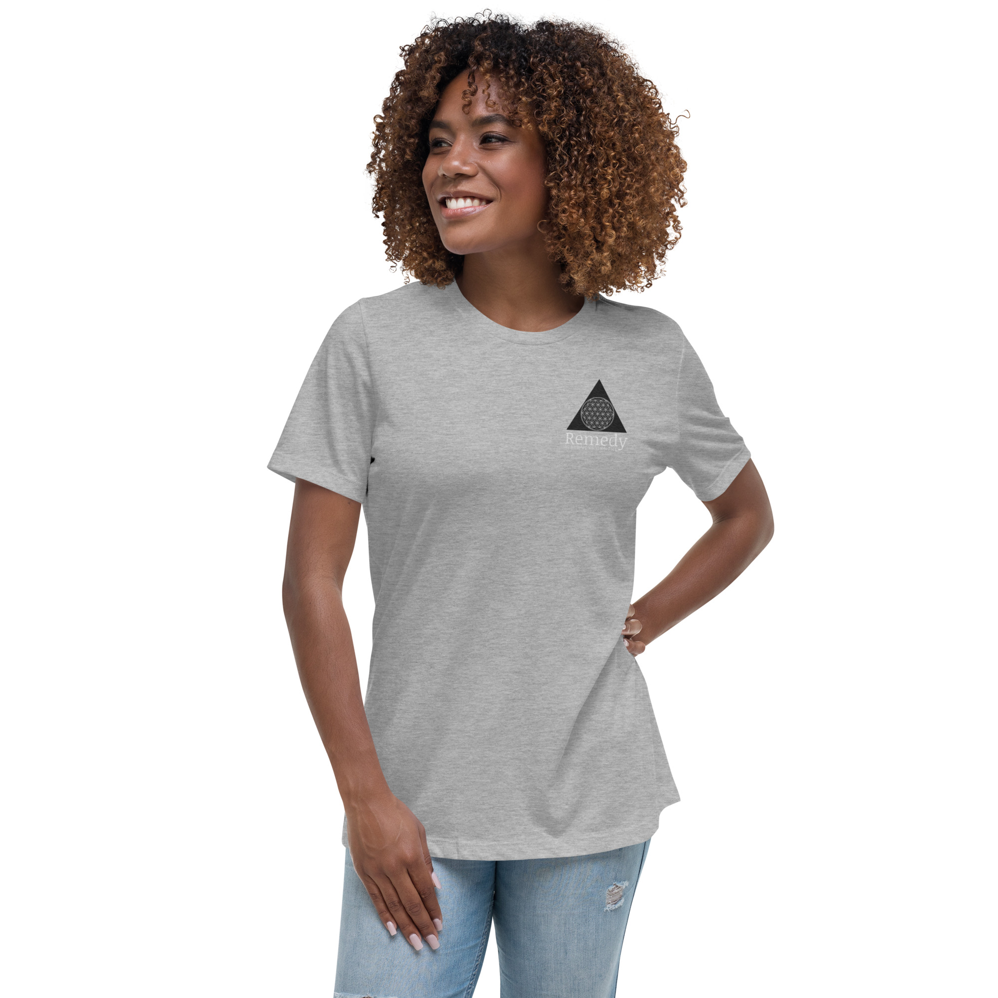 womens relaxed t shirt athletic heather front bf